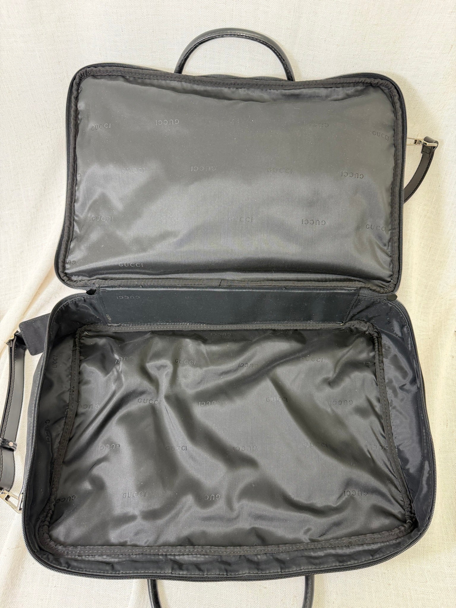 Gucci Black Nylon And Leather Duffle Bag