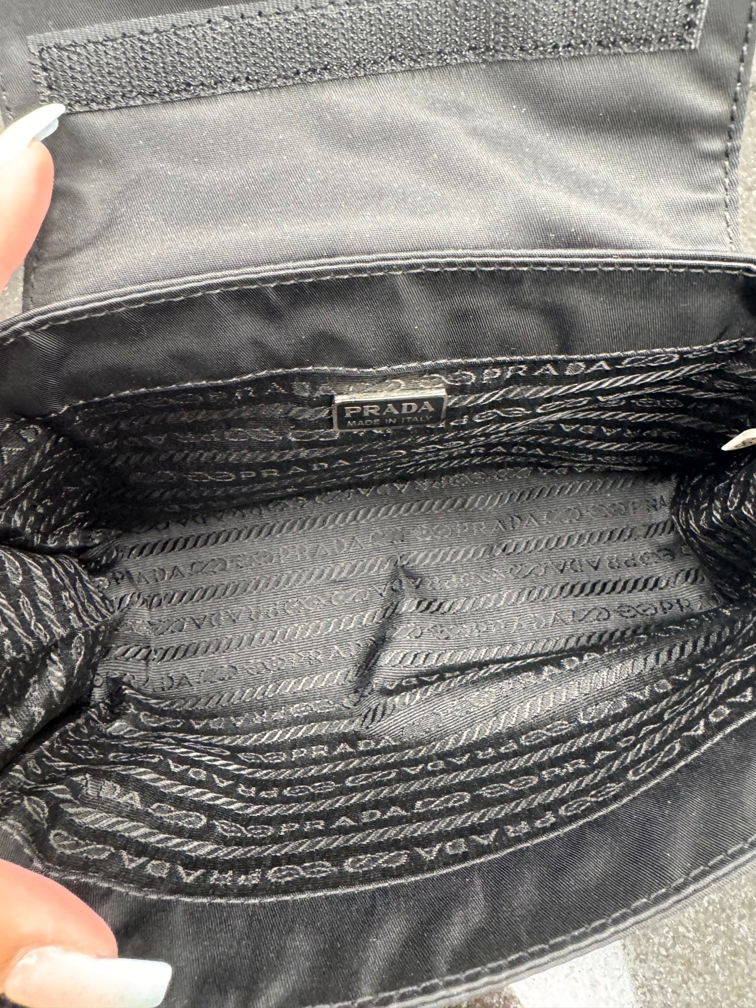 Prada Black Nylon Clutch Bag