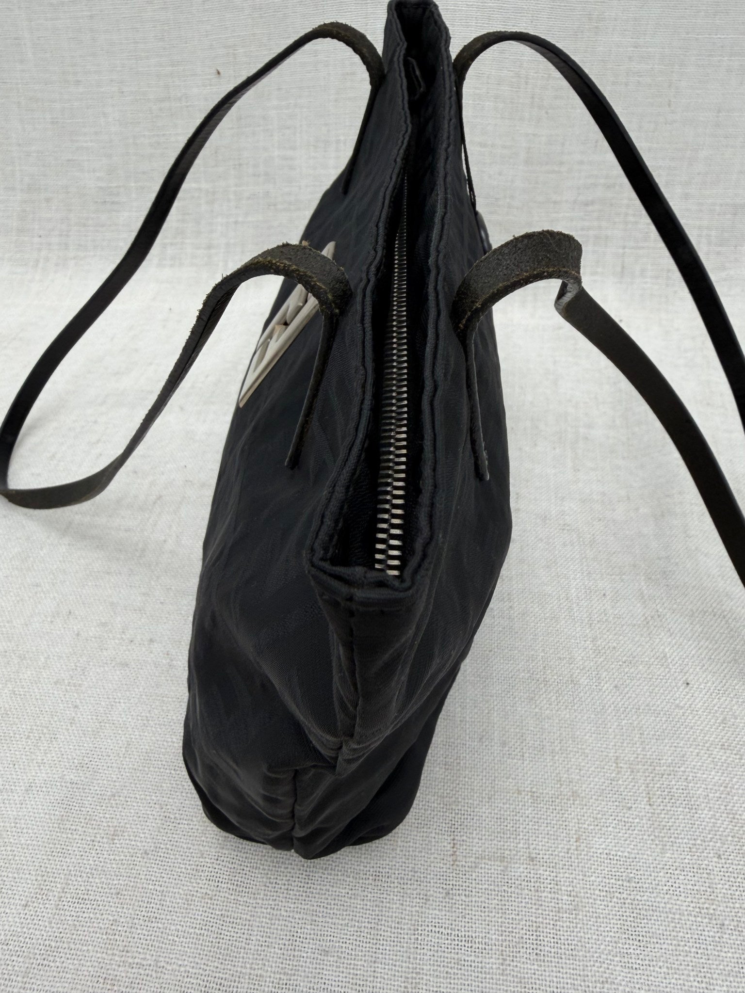 Fendi Black Zucca Canvas FF Shoulder Bag