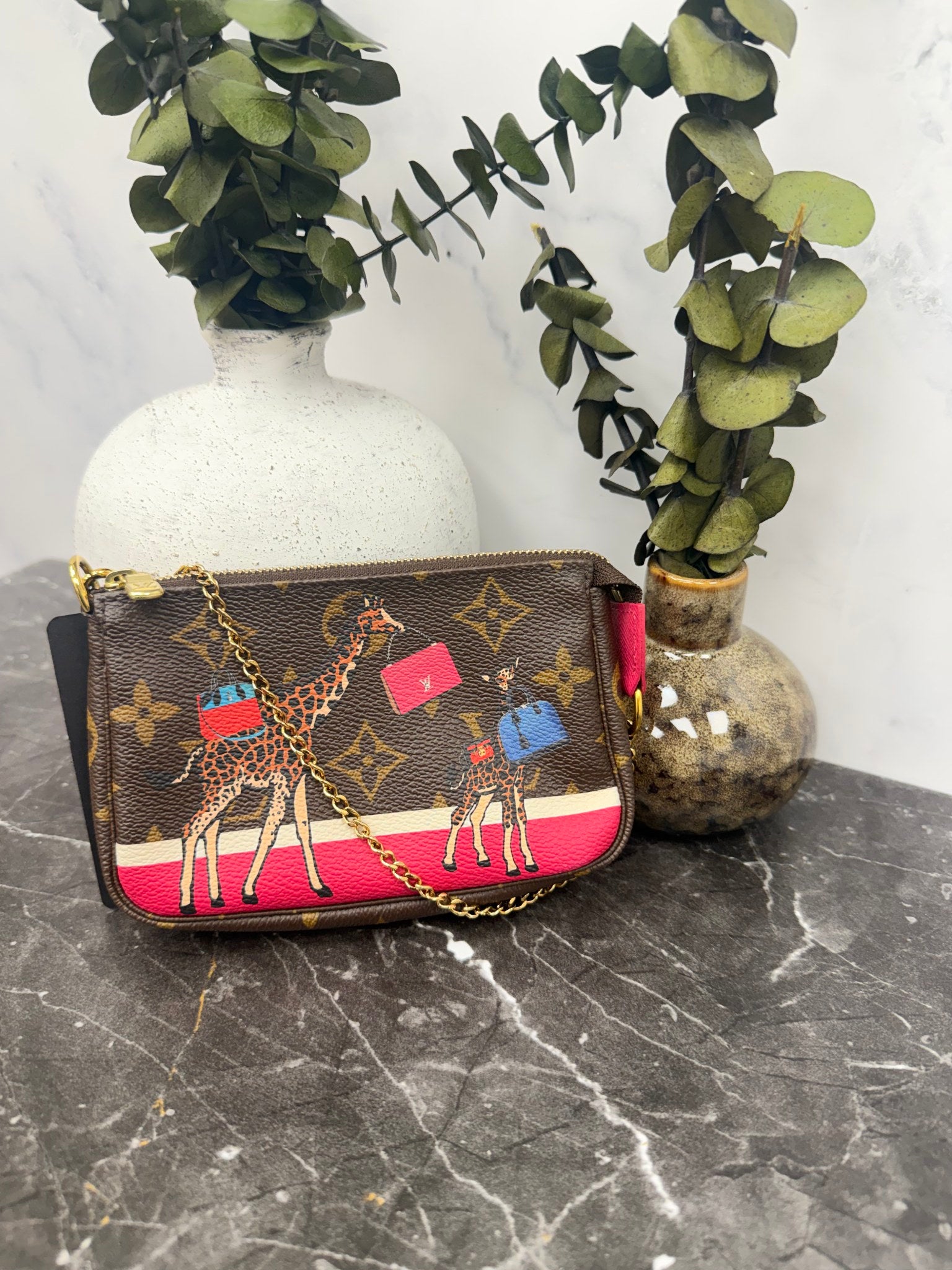 Louis Vuitton Monogram Christmas Animation Mini Pochette Accessories 