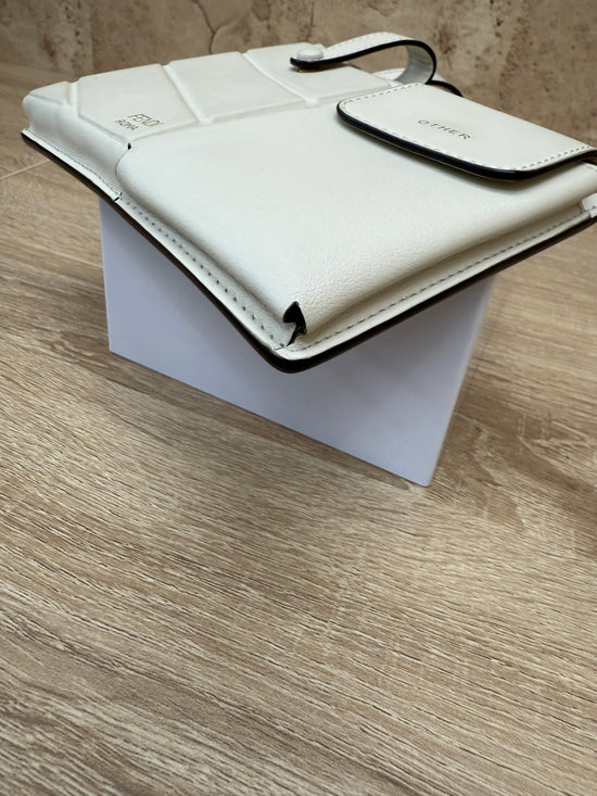 Fendi Ivory Leather Bustine Century Crossbody 