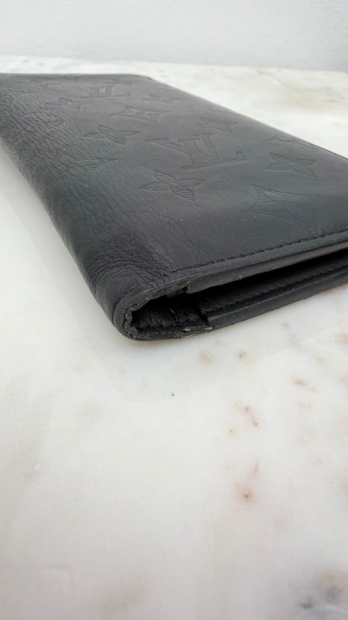 Louis Vuitton Black Shadow Monogram Brazza Wallet