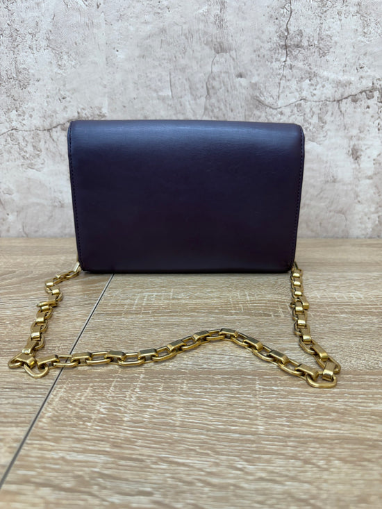 Louis Vuitton Purple Leather Chain Louise GM Clutch Bag