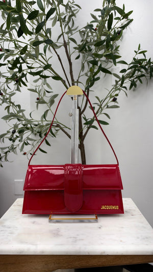 BRAND NEW - Jacquemus Cherry Red Patent Leather Long Bambino