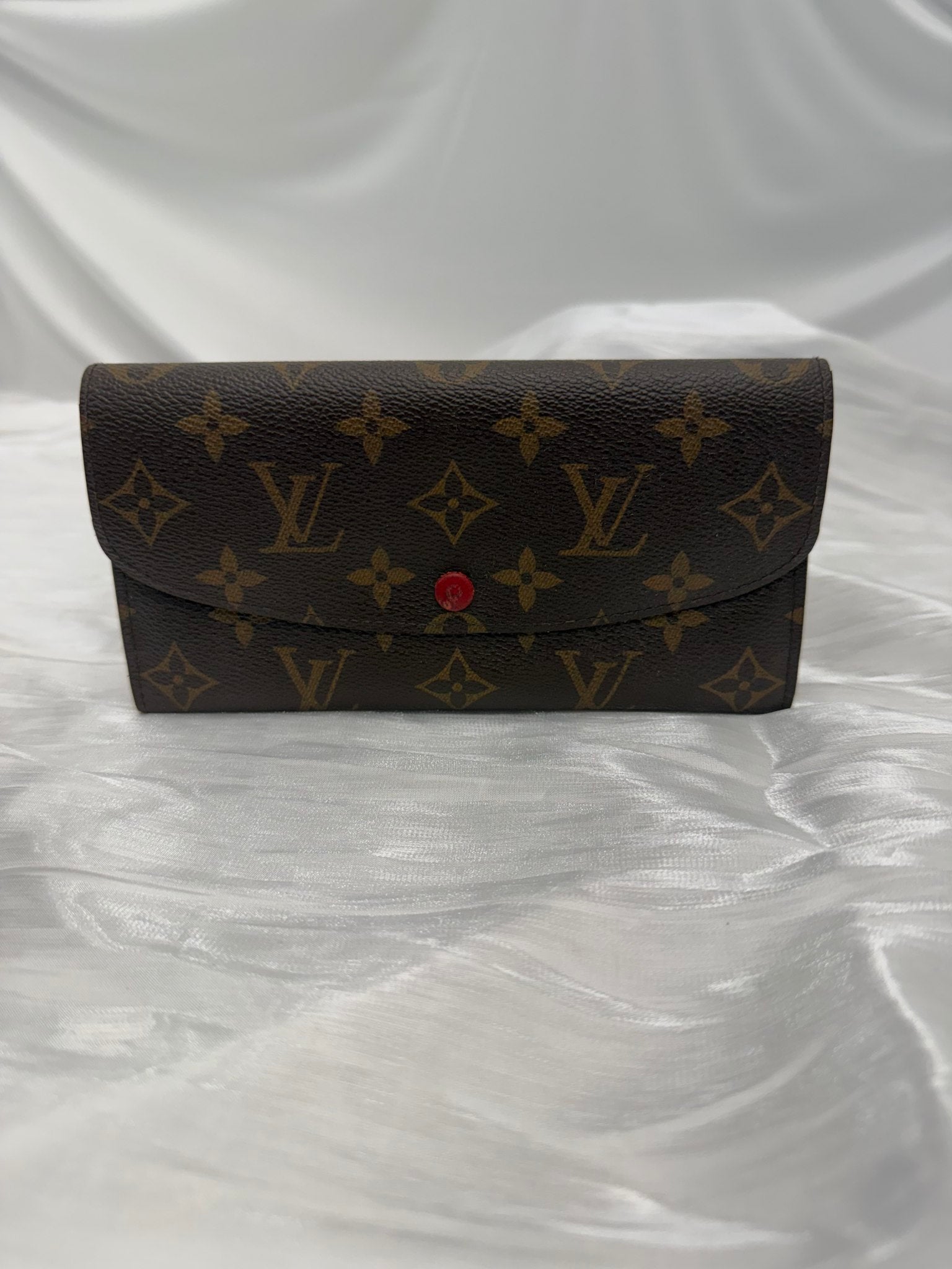 Louis Vuitton Monogram & Red Emilie Wallet