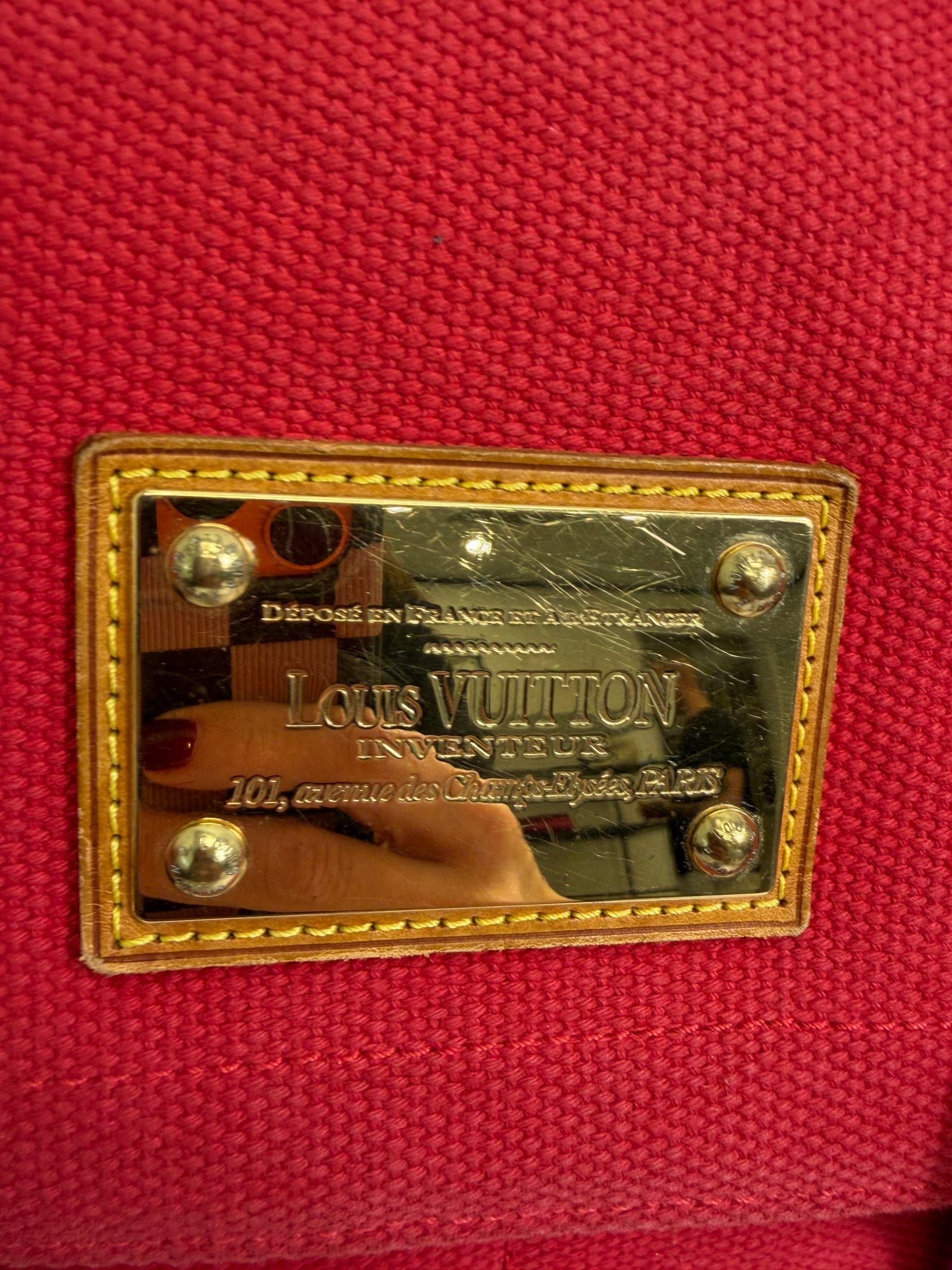 Louis Vuitton Red Canvas Antiqua Messenger Bag