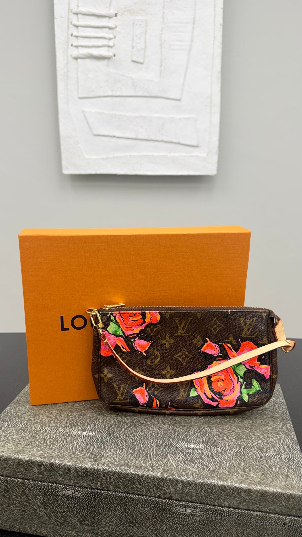 Louis Vuitton Monogram X Stephen Sprouse Roses Pochette Accessoires Shoulder Bag 
