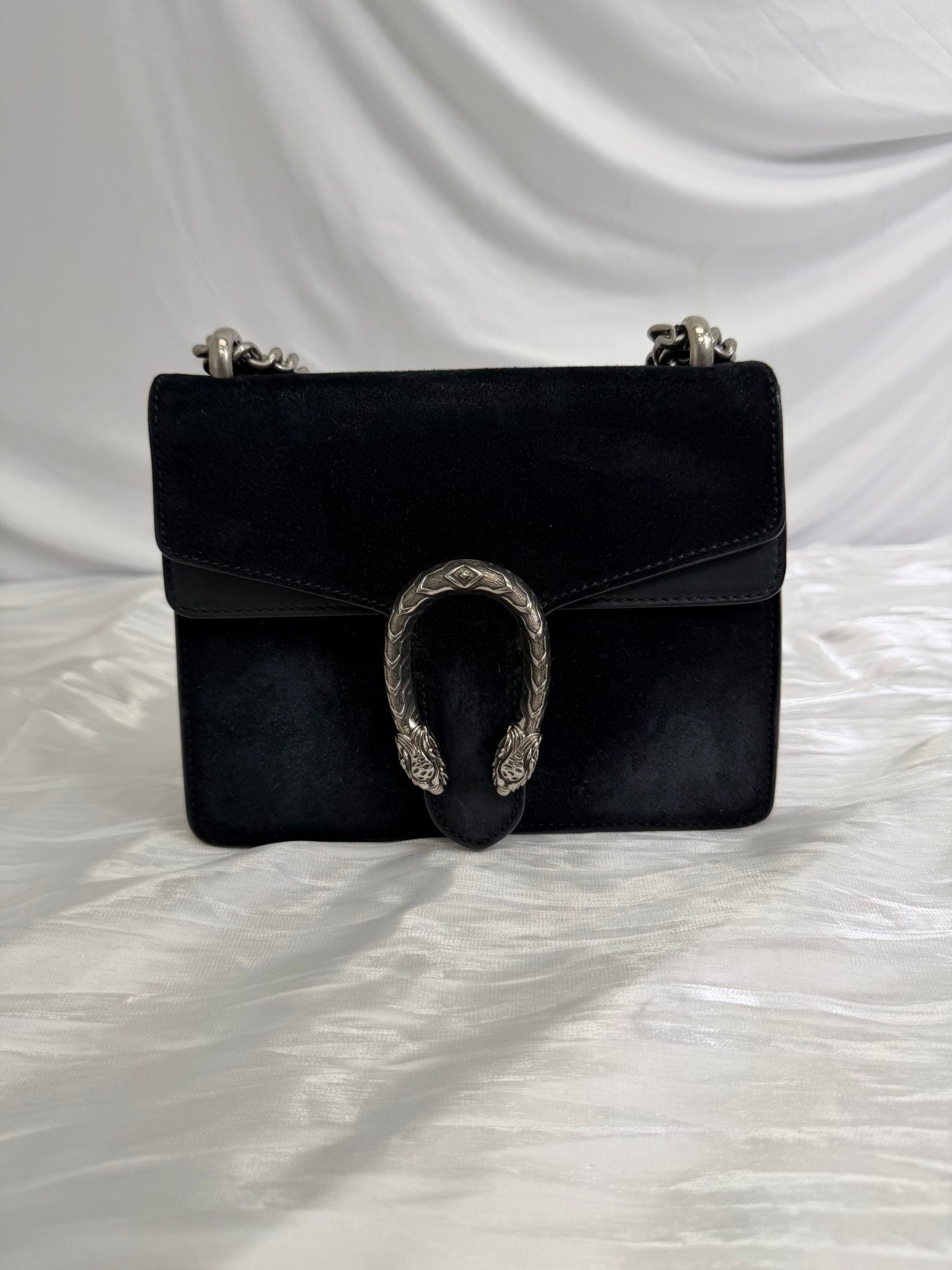 Gucci Black Suede Mini Dionysus  Bag