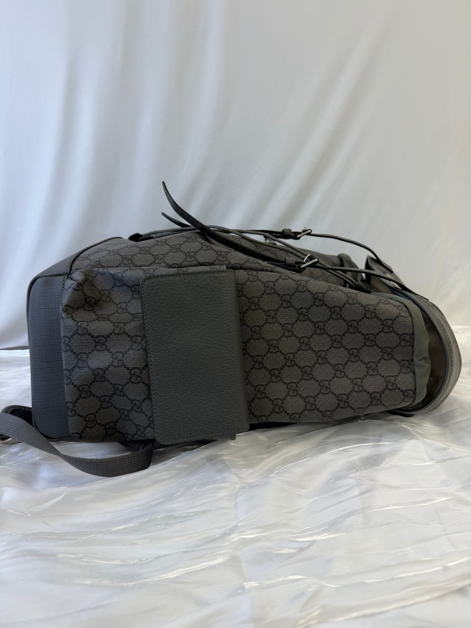 Gucci Gray Coated Canvas Ophidia Backpack