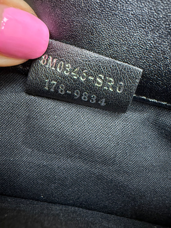 Fendi Black Leather Multicolored Studded Wallet on a Chain 