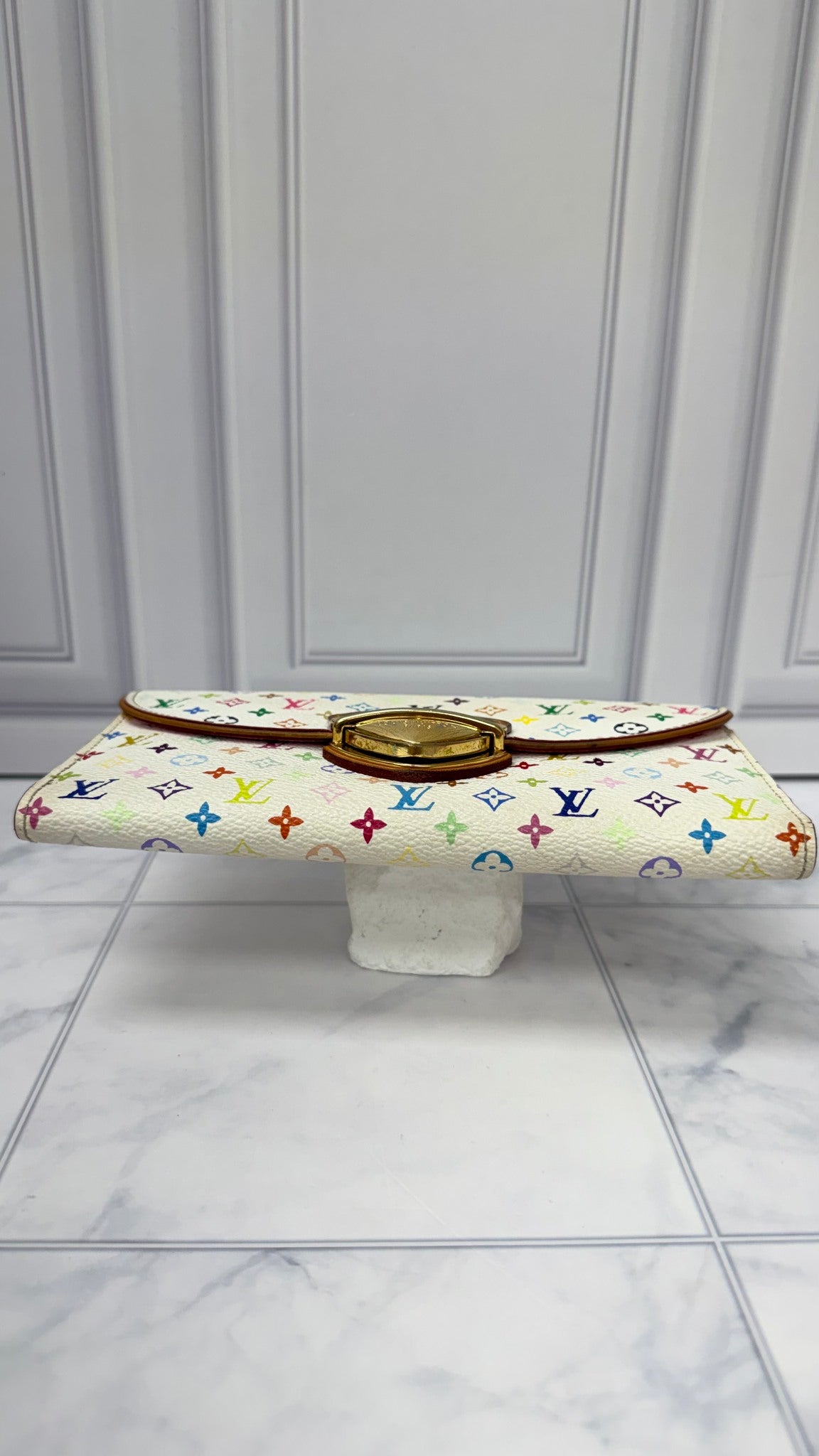 Louis Vuitton White Multicolor Monogram Eugenie Wallet