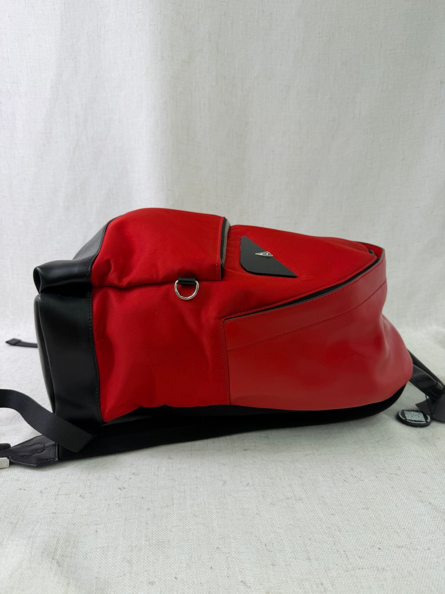 Fendi Red Nylon Monster Eyes Backpack