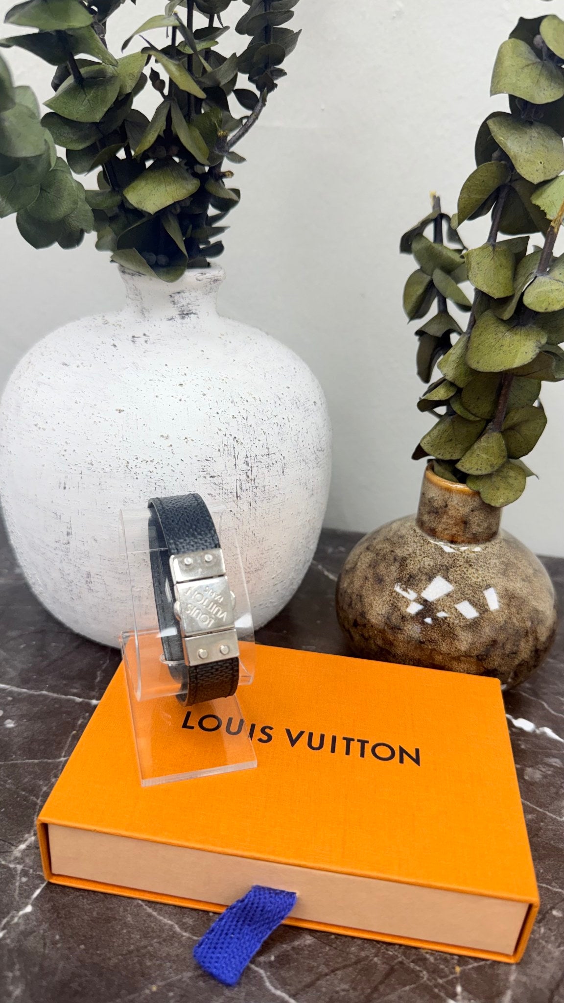 Louis Vuitton Damier Graphite Check It Reversible Bracelet