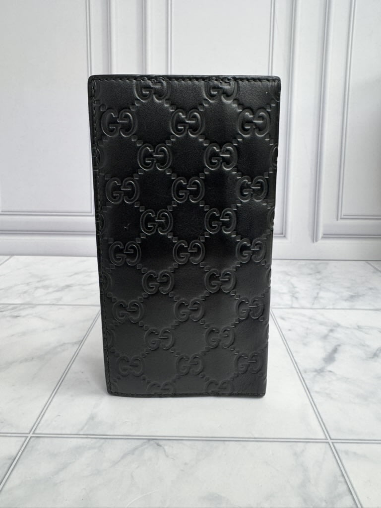 Gucci Black GG Embossed Long Wallet