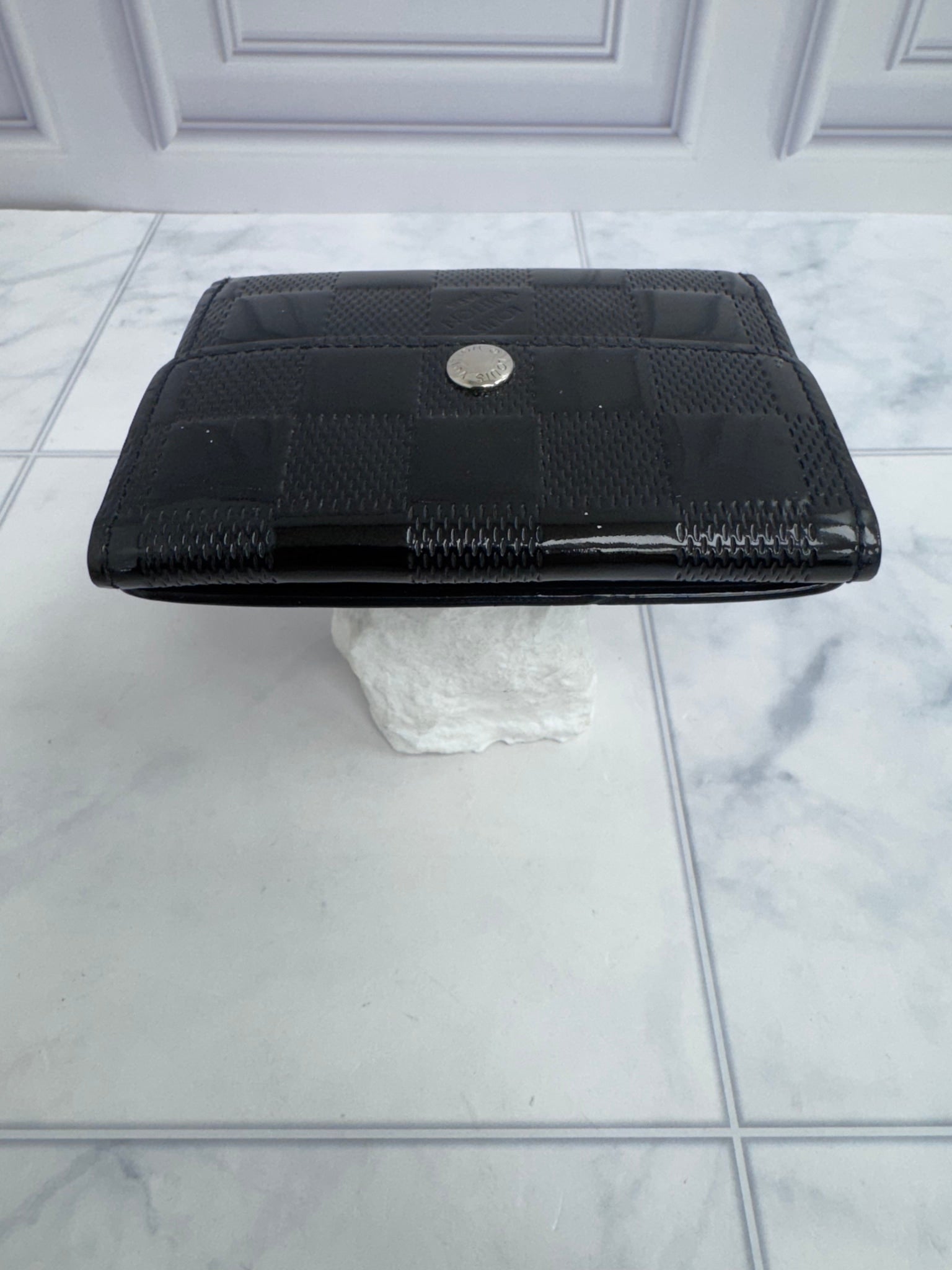 Louis Vuitton Black Damier Vernis Ludlow Compact Wallet