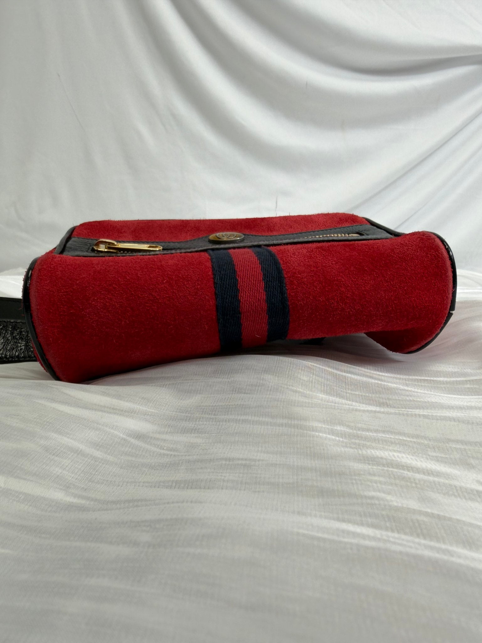 Gucci Red Suede Ophidia Belt Bag