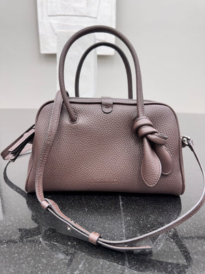 BRAND NEW - Jacquemus Brown Grained Leather Le Petit Turismo 2Way Bag