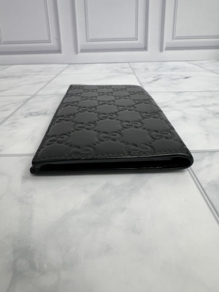 Gucci Black GG Embossed Long Wallet