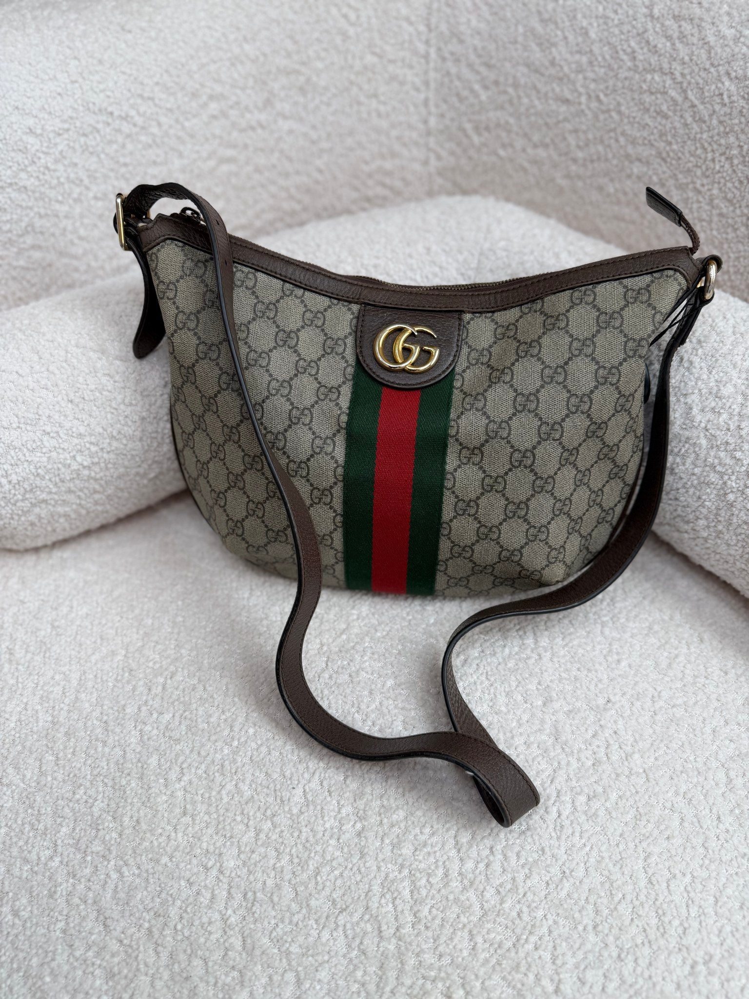 Gucci Supreme Canvas Marmont Ophidia Shoulder Bag
