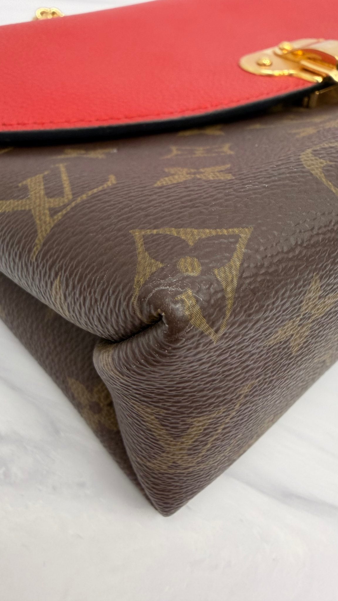 BRAND NEW - Louis Vuitton Monogram & Red Saint Placide Shoulder Bag