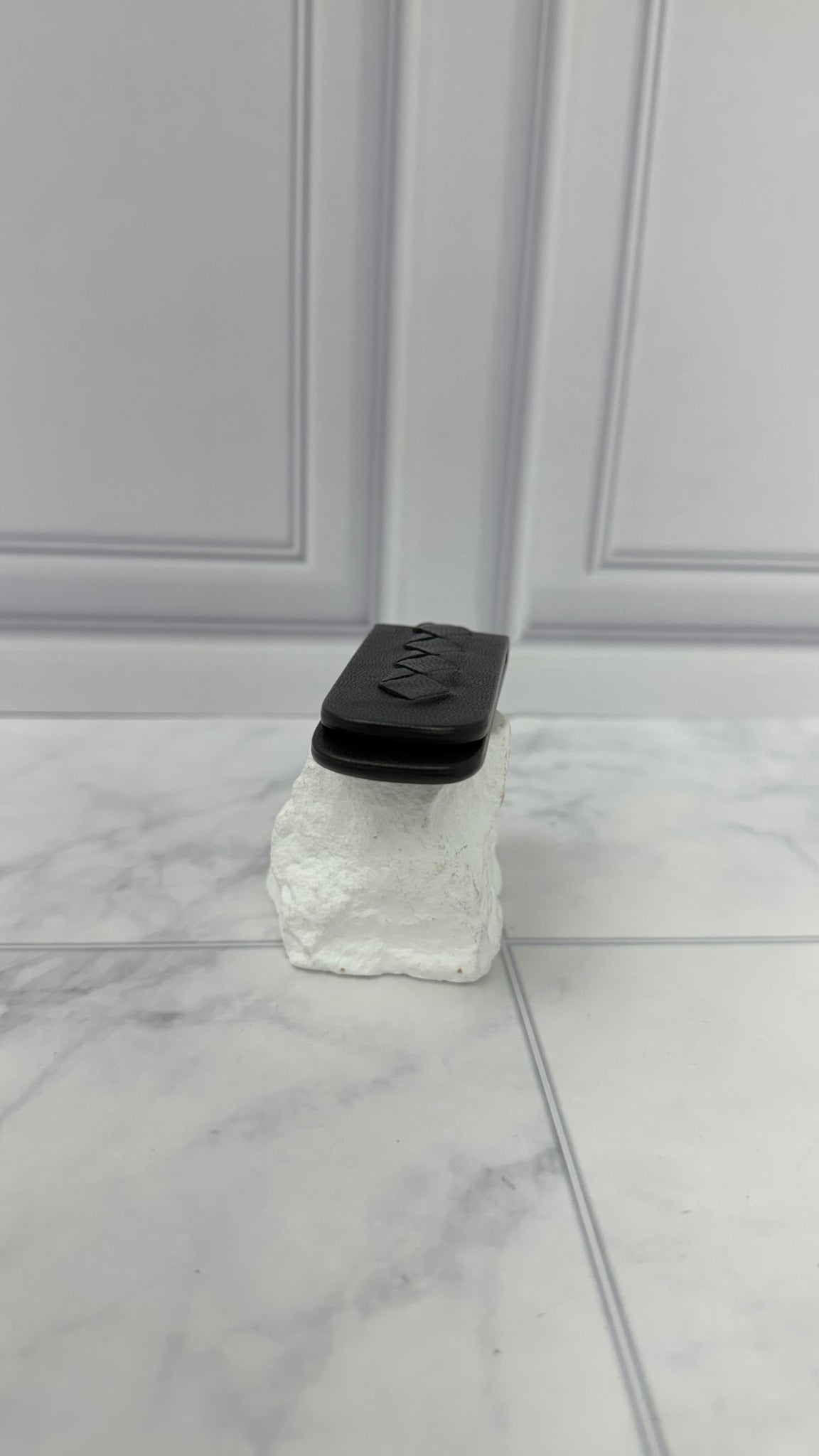 Bottega Veneta Black Intrecciato Leather Money Clip 