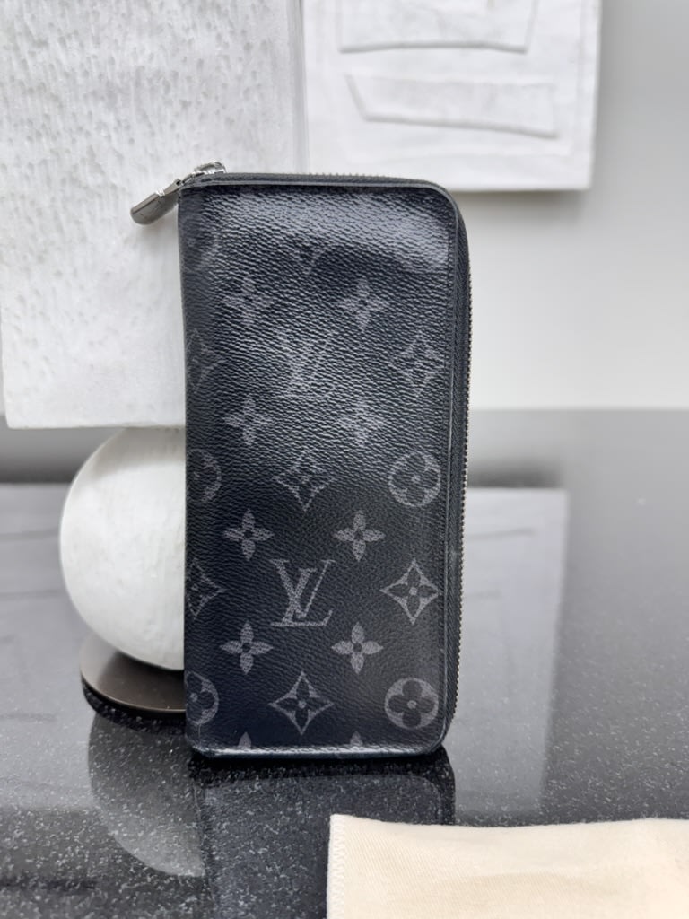 Louis Vuitton Monogram Eclipse Vertical Zippy Wallet