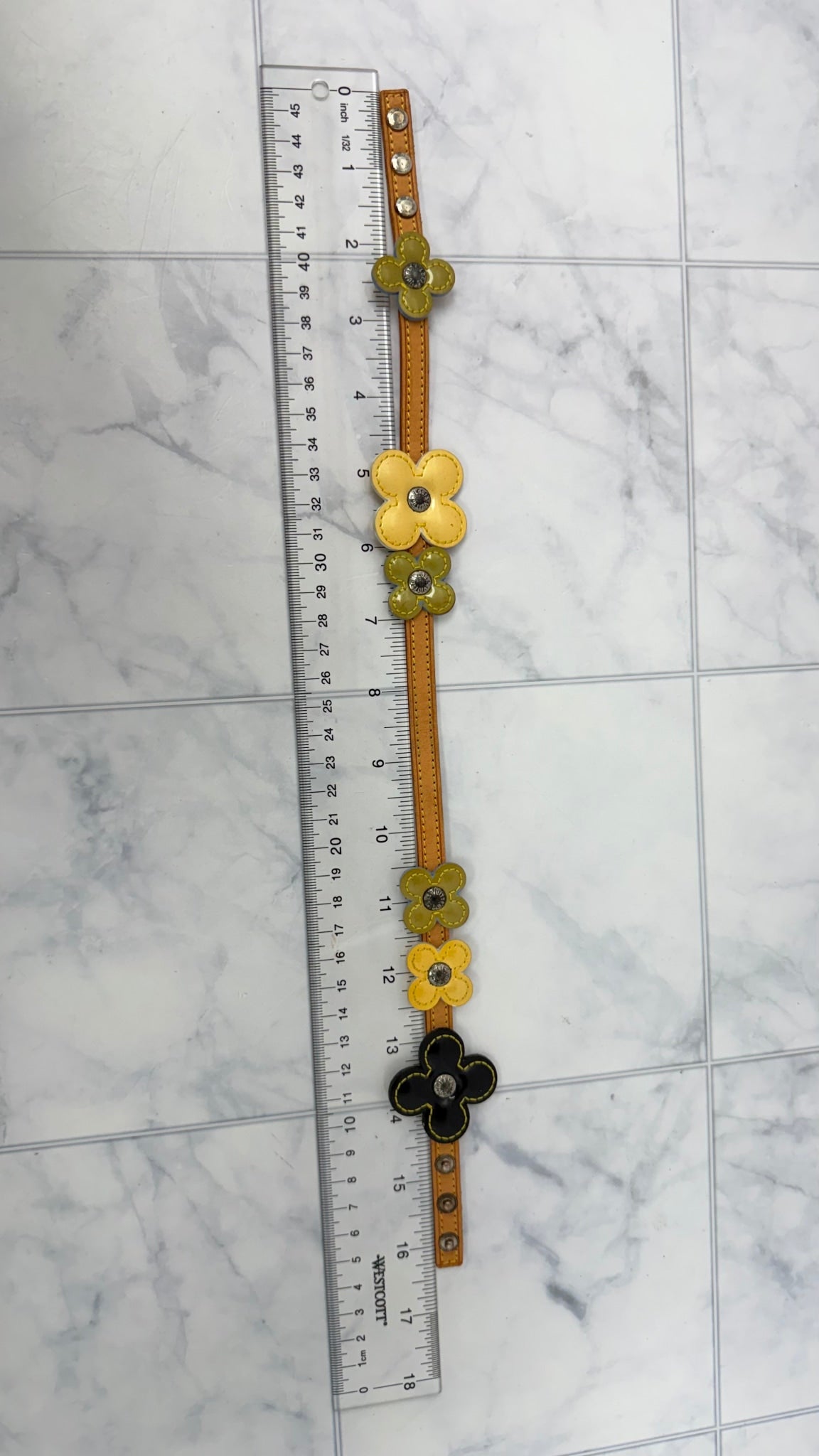 Louis Vuitton Multicolor Leather Lexington Flower Wrap Bracelet 