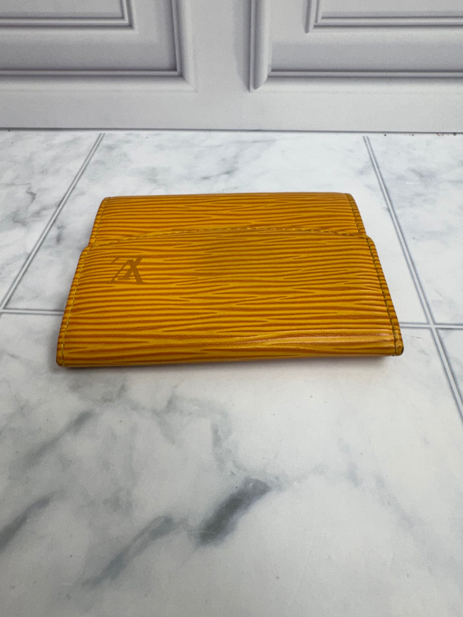 Louis Vuitton Yellow Epi Porte Monnaie Simple Coin Case
