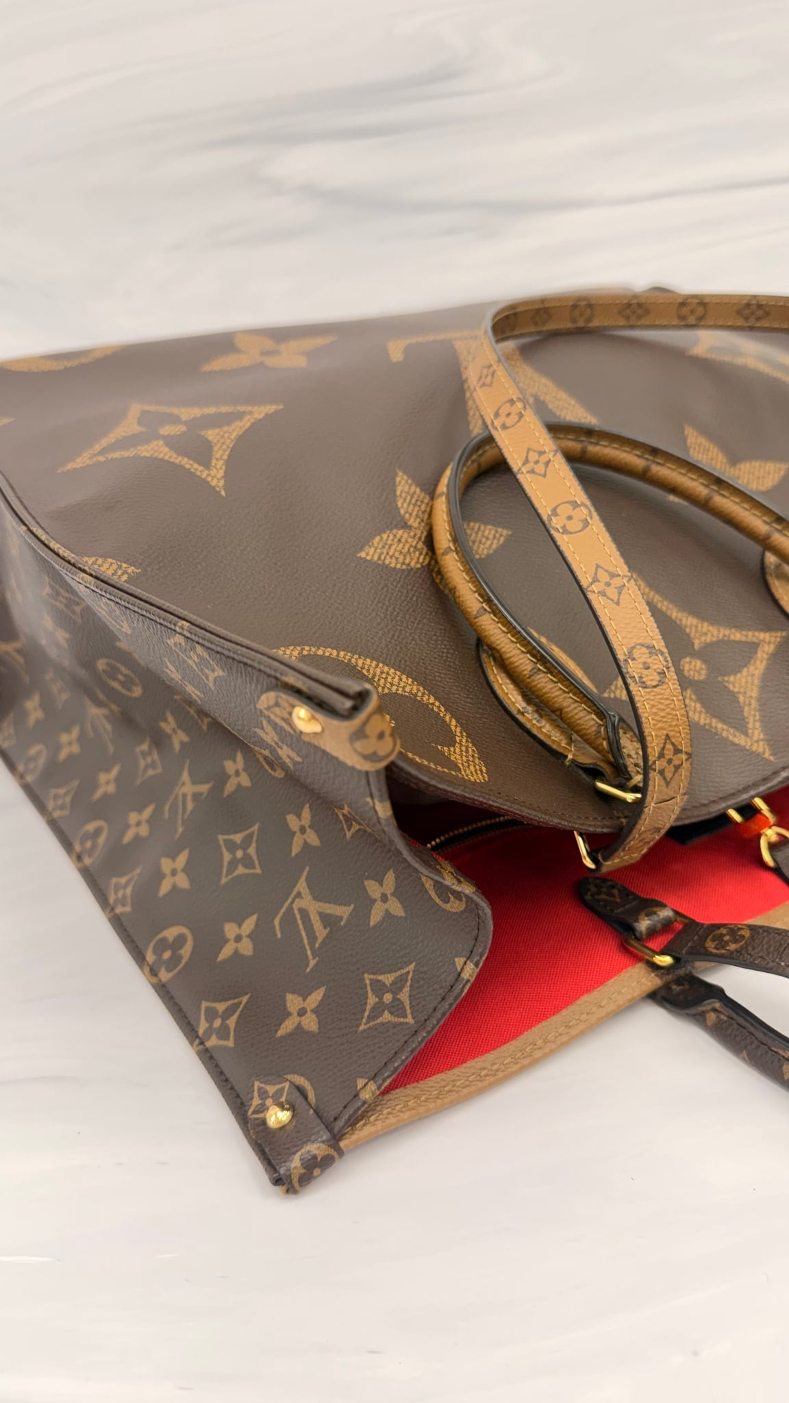 Louis Vuitton Giant Monogram Reverse On The Go GM Tote Bag 