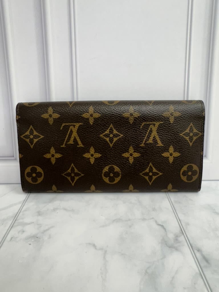 Louis Vuitton Monogram Red Emilie Long Wallet