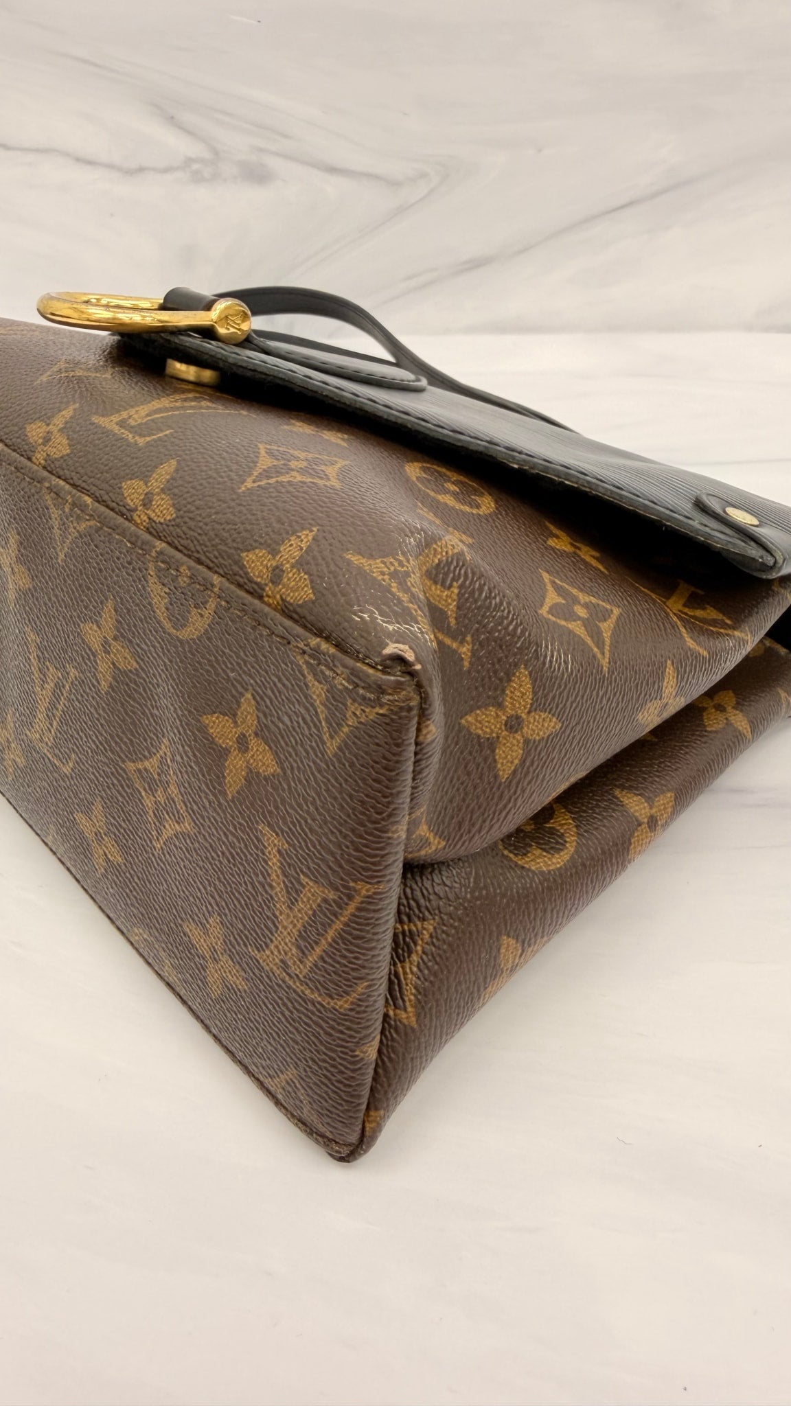Louis Vuitton Monogram Black Epi Leather Saint Michel Shoulder Bag 