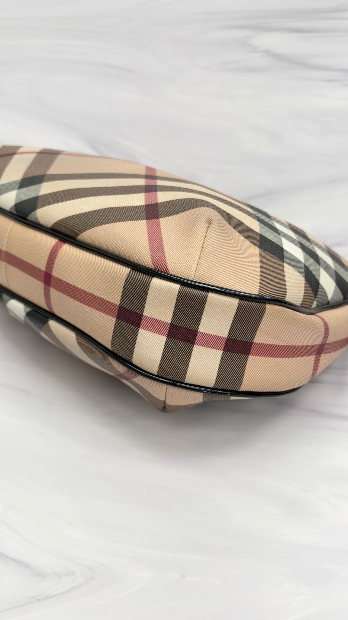 Burberry Beige Coated Canvas Supernova Shoulder Bag