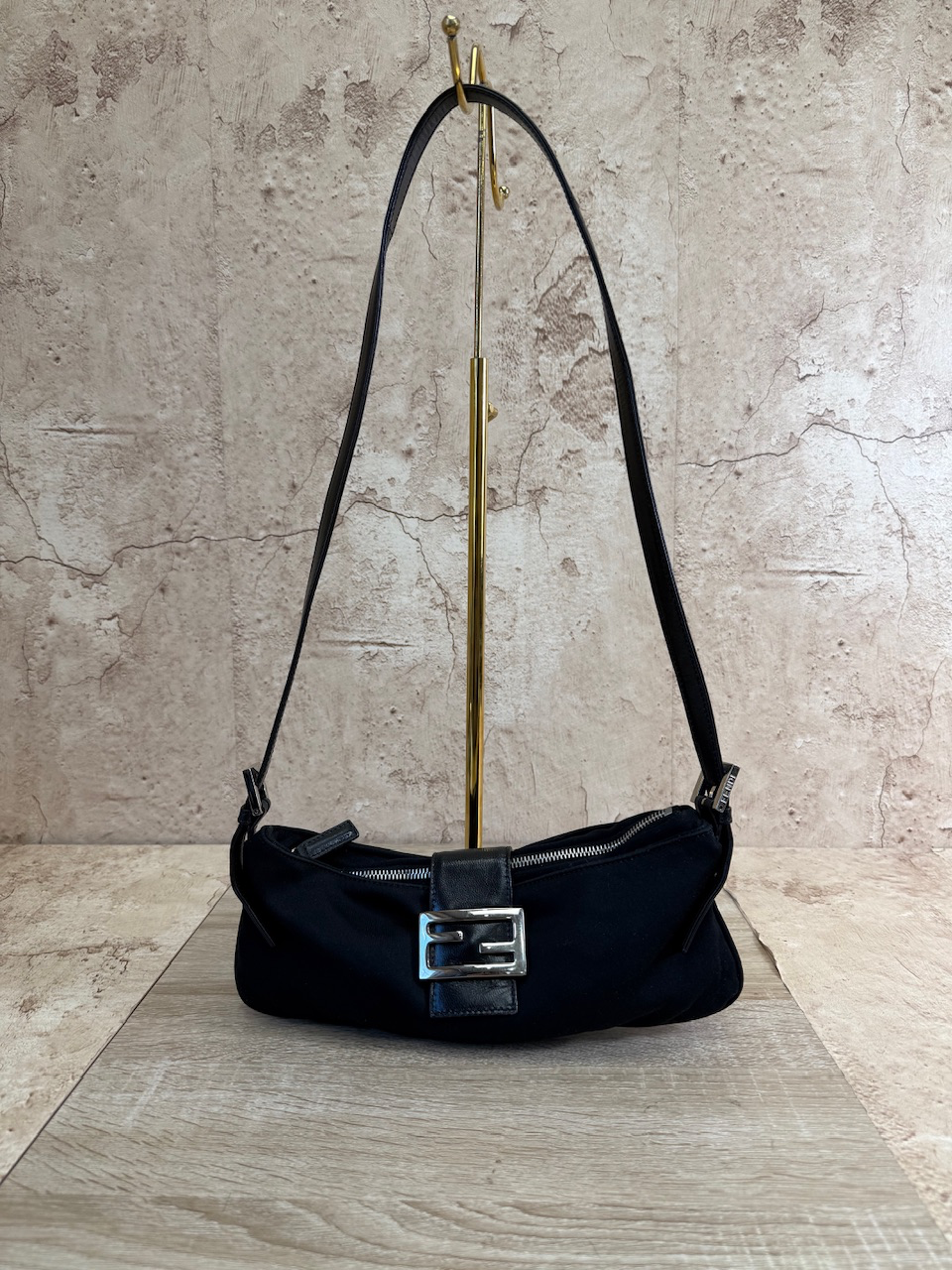 Fendi Black Nylon Shoulder Bag