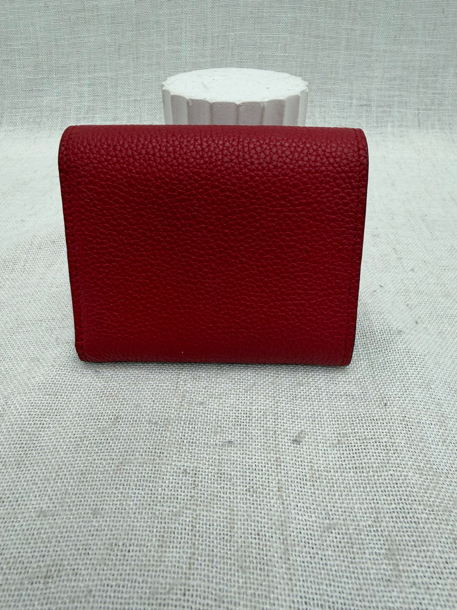 Louis Vuitton Monogram & Red Double V Compact Wallet