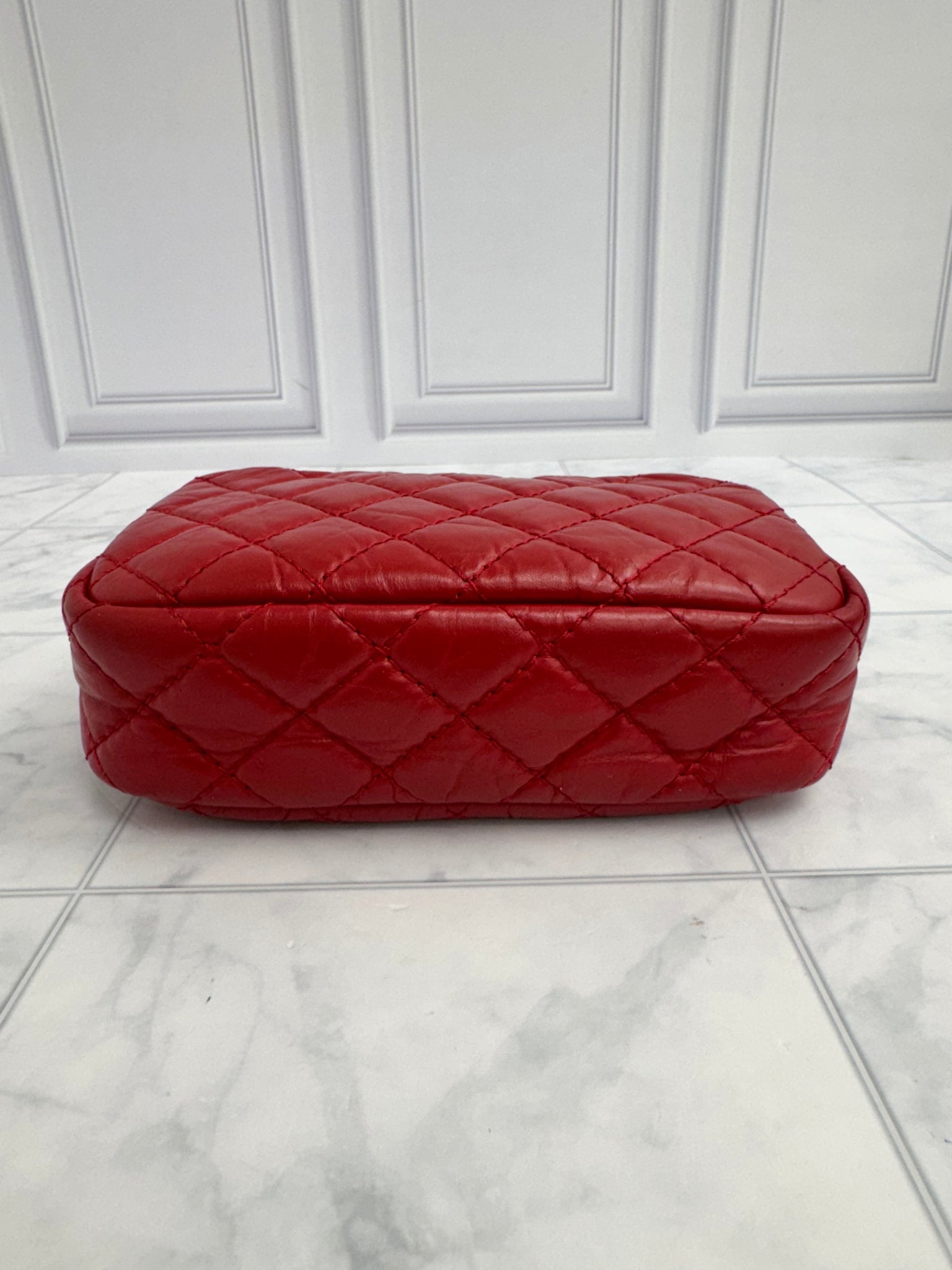 Chanel Red Quilted Calfskin Reissue 2.55 Mini Camera Bag