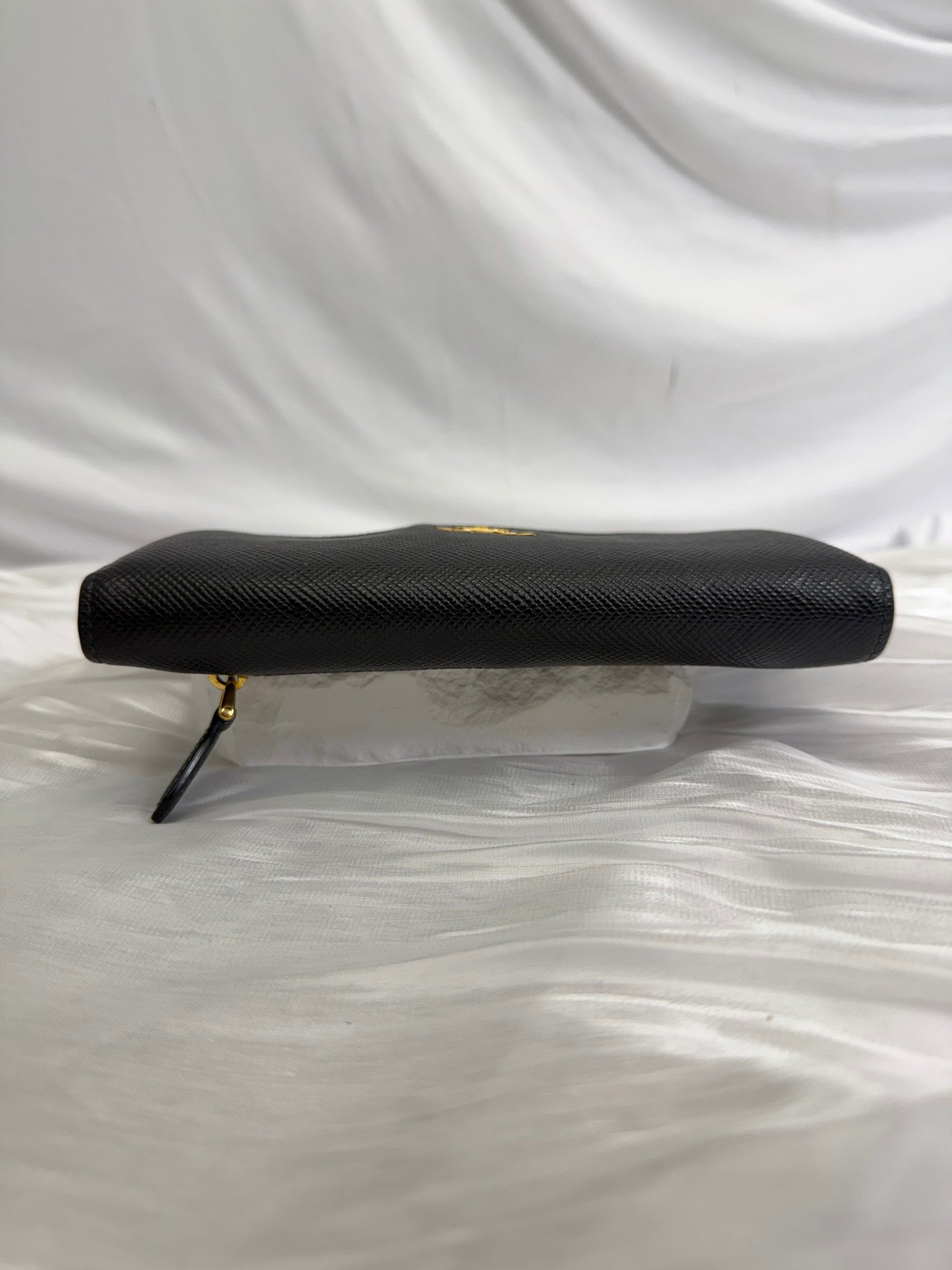 Prada Black Saffiano Leather Long Wallet