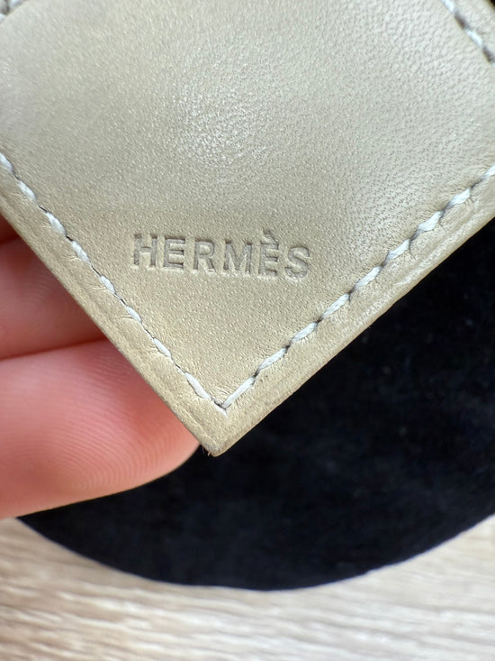 Hermes Tan Leather Pendant Necklace