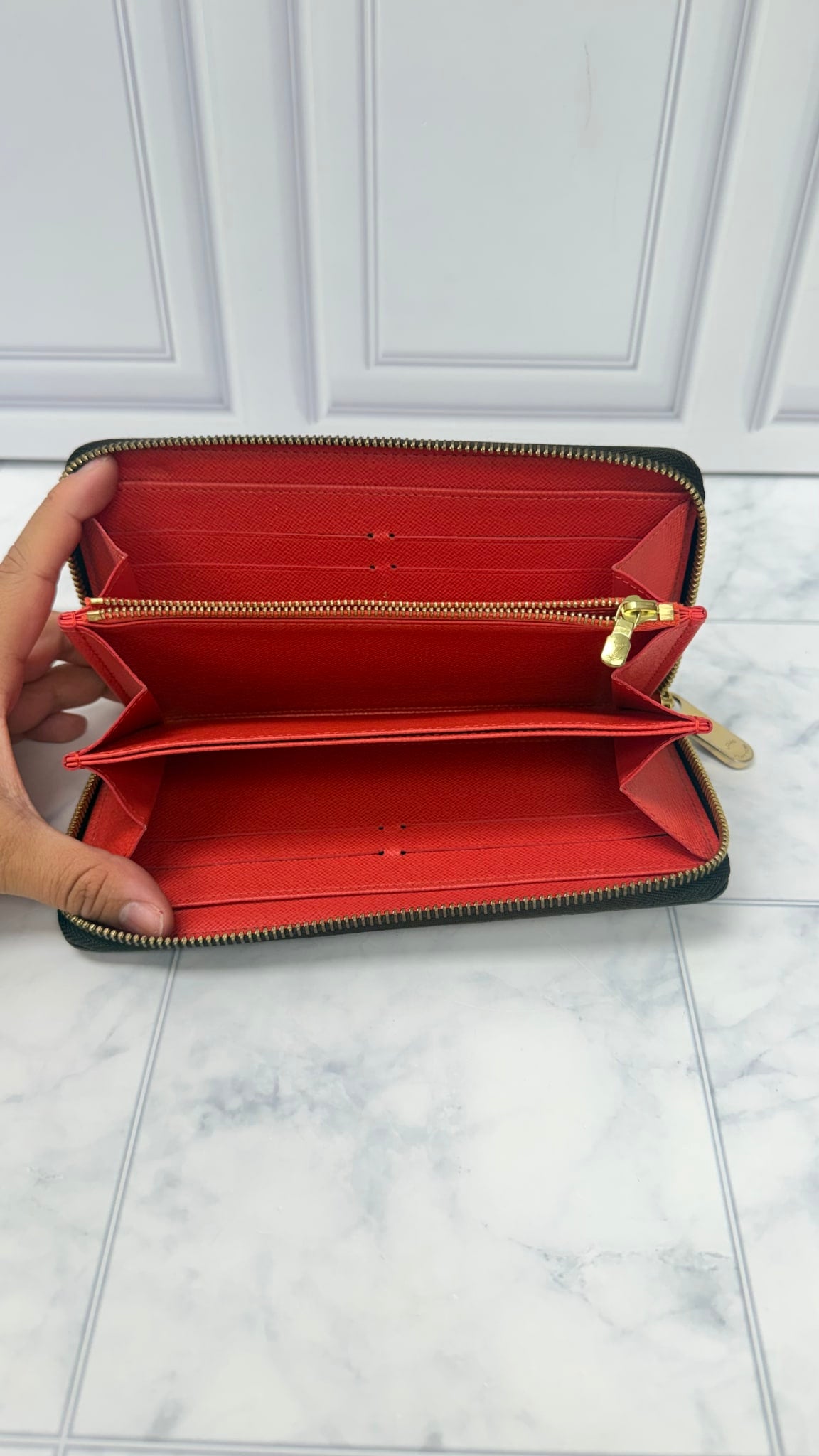 Louis Vuitton Damier Ebene Evasion Car Animation Zippy Wallet