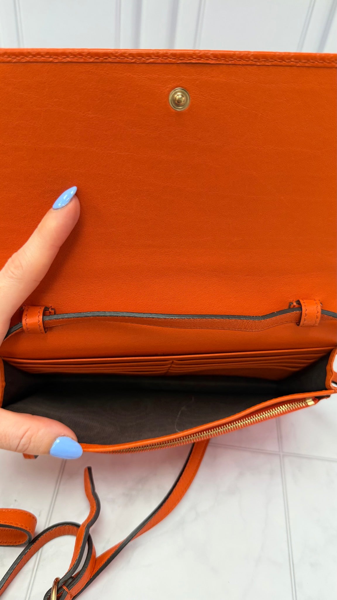 Gucci Orange Microguccissima Wallet on a Chain