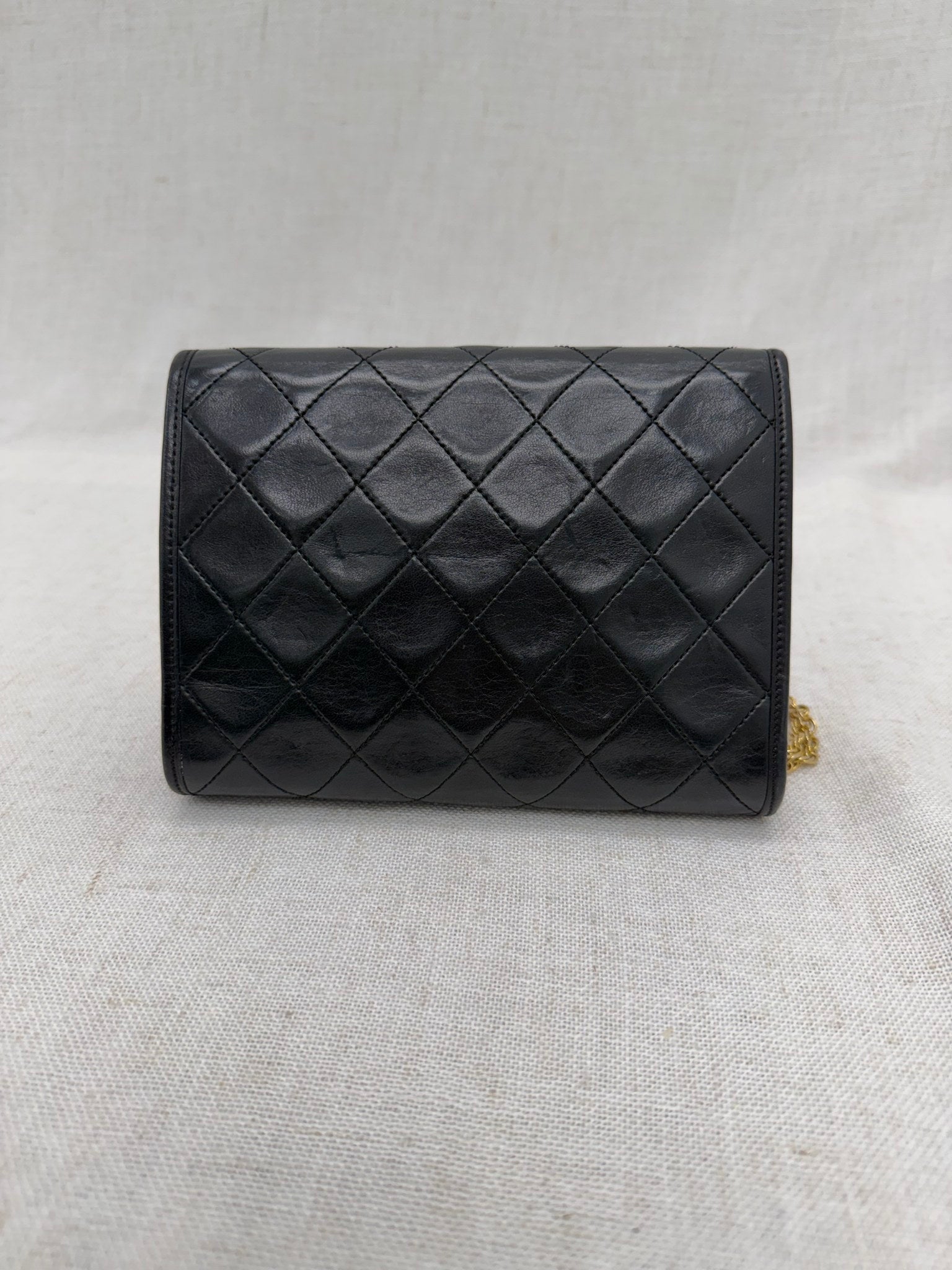 Chanel Black Quilted Lambskin 24K Mini Rectangular Flap Bag