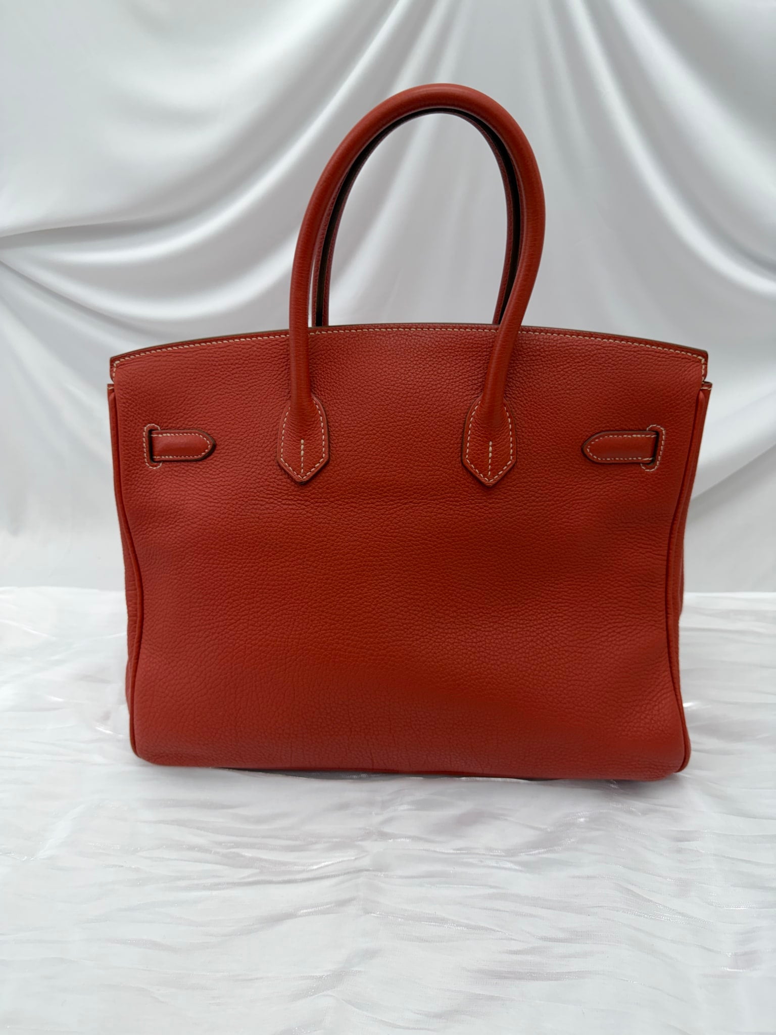 Hermes Sanguine Vache Clemence Leather Birkin 35