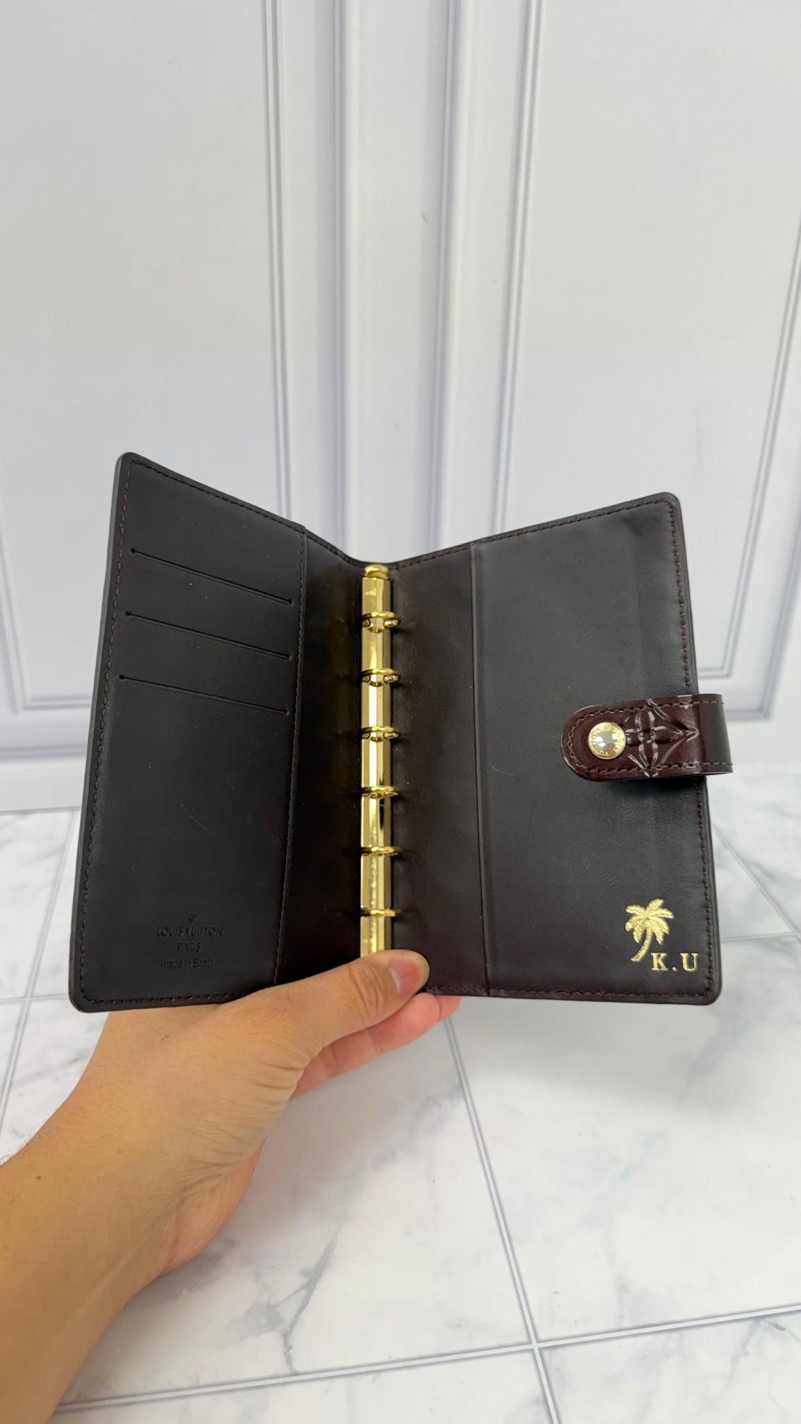Louis Vuitton Amarante Vernis Leather Passport Agenda Cover PM 