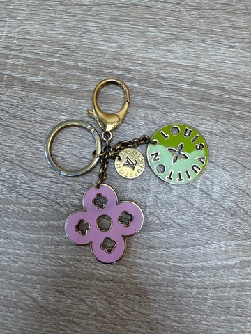 Louis Vuitton Gold & Multicolor Enamel Looping Monogram Bag Charm