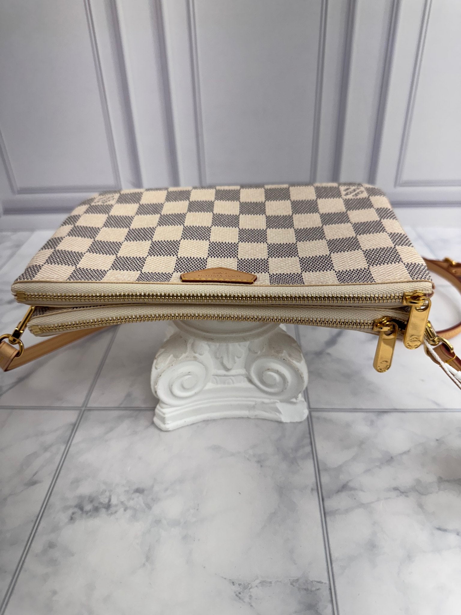 Louis Vuitton Damier Azur Double Zip Pochette