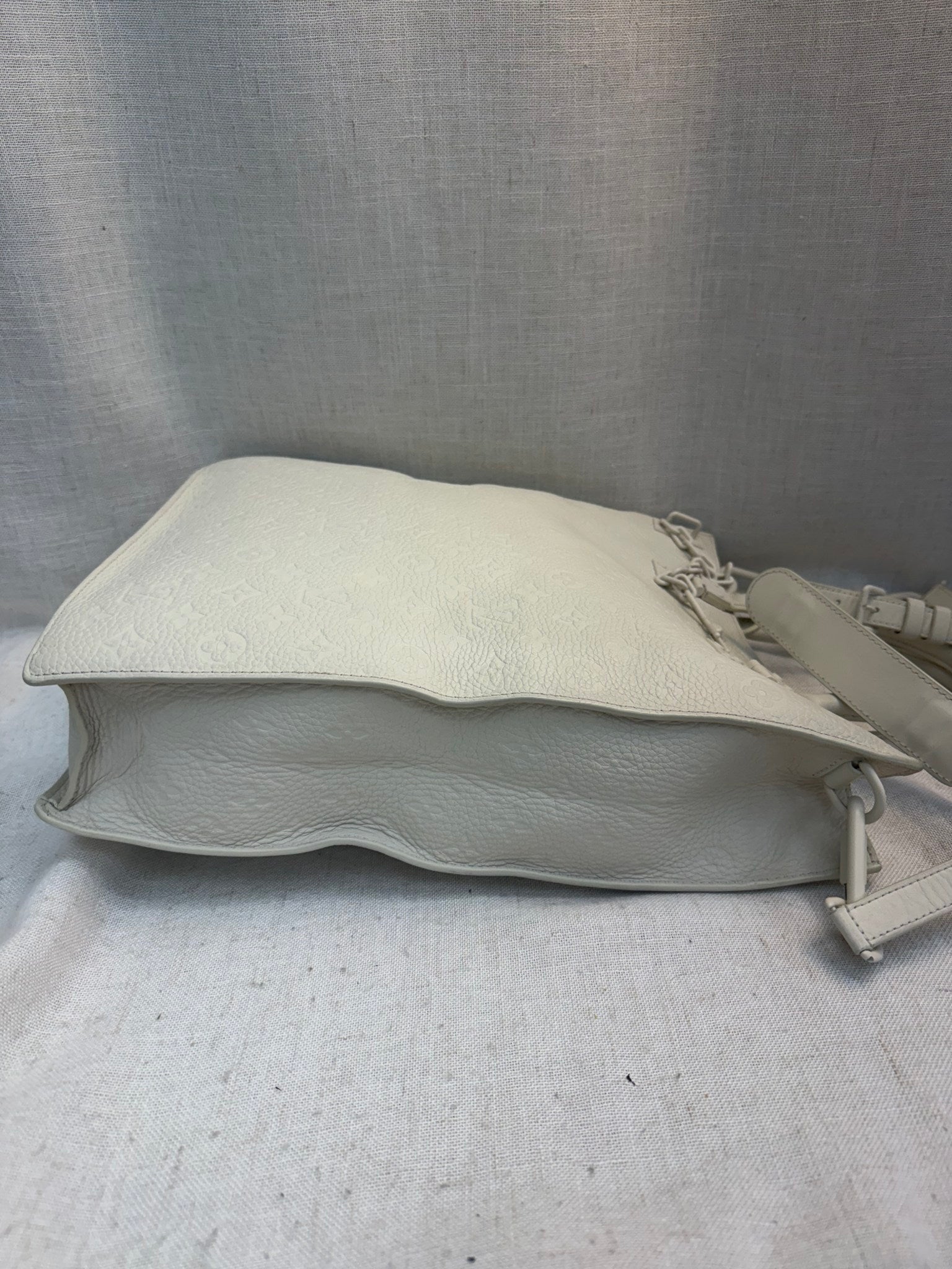 Louis Vuitton X Virgil Abloh White Taurillon Leather Sac Plat Tote Bag