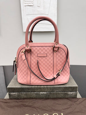 Gucci Pink Microguccissima Leather Mini Dome Bag