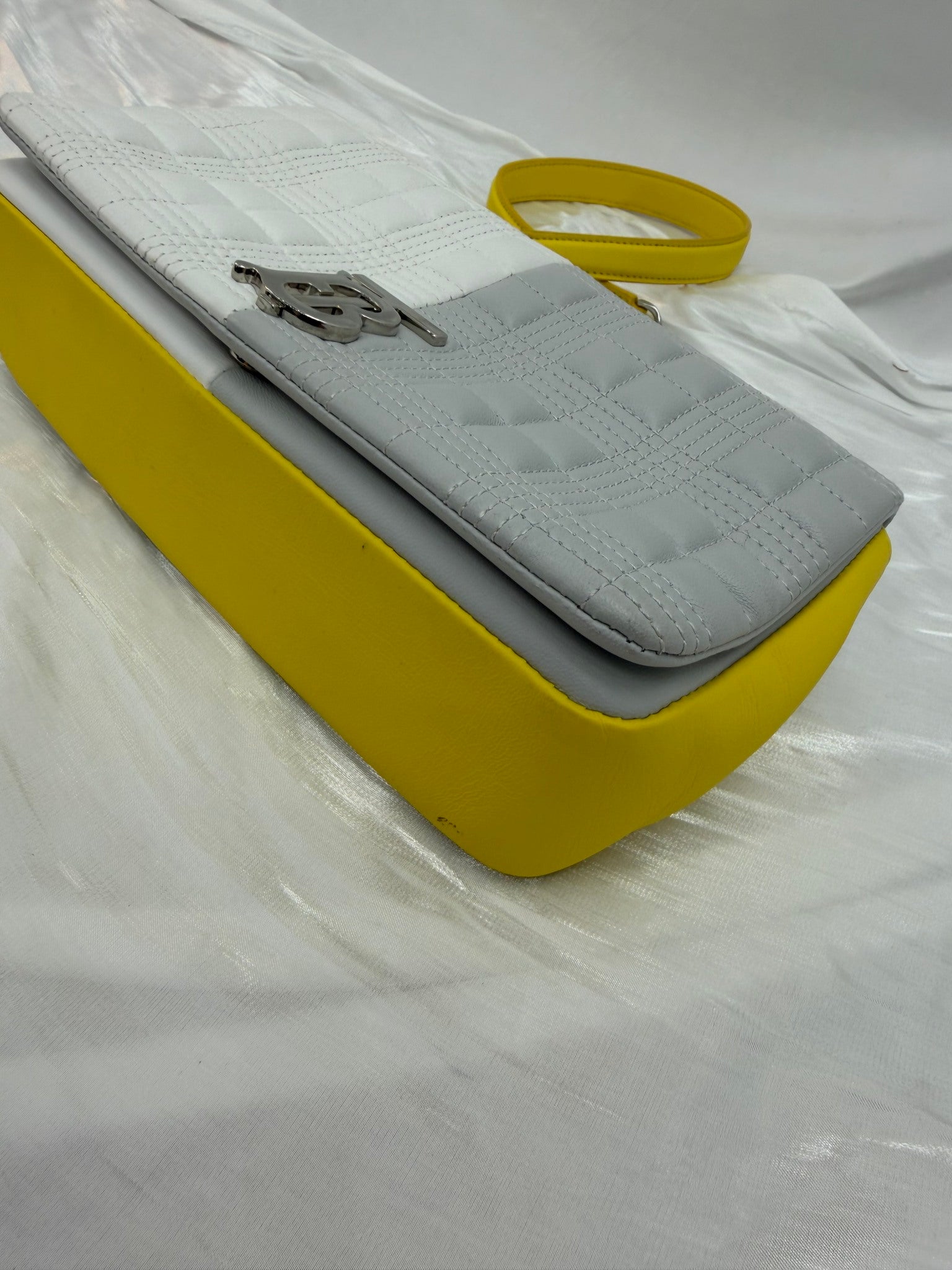 Burberry Tricolor Leather Colorblock Lola Crossbody Bag