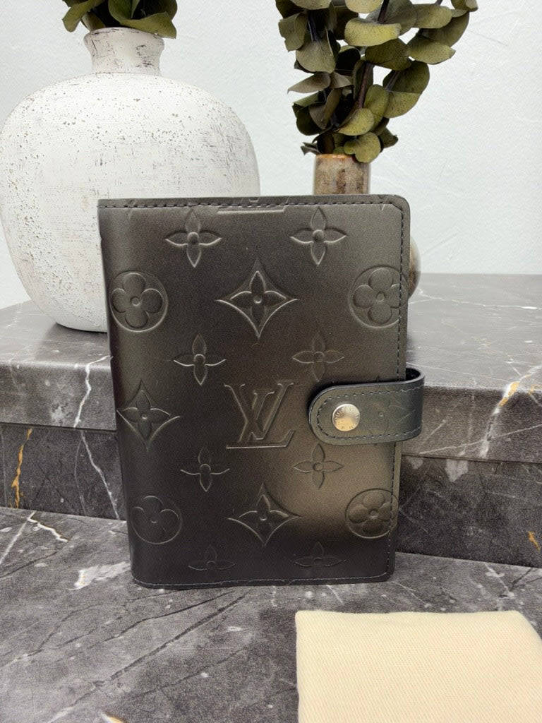 Louis Vuitton Grey Monogram Mat Agenda Cover PM