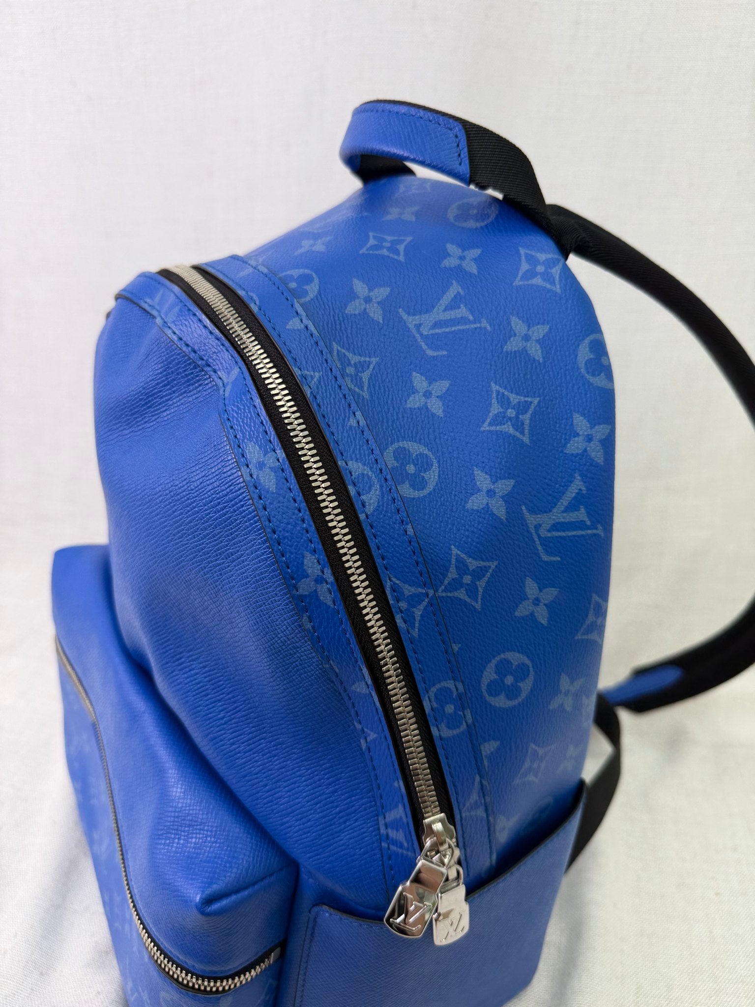 Louis Vuitton Agave Blue Taigarama Monogram Discovery Backpack