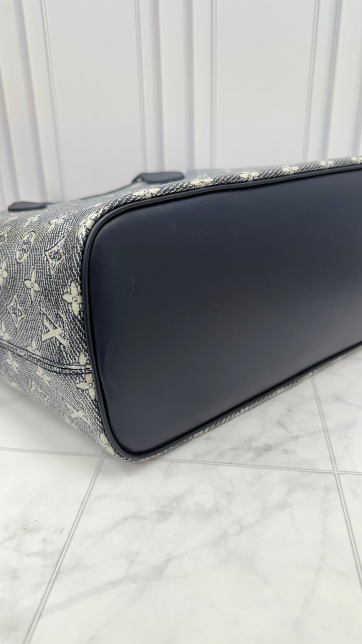 Louis Vuitton Blue Jacquard Coated Canvas Neverfull MM